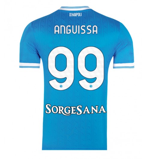 Moške Nogometnih dresov SSC Napoli Frank Anguissa #99 Domači 2025-26 Kratki rokavi Moške Nogometnih dresov SSC Napoli Frank Anguissa #99 Domači 2025-26 Kratki rokavi